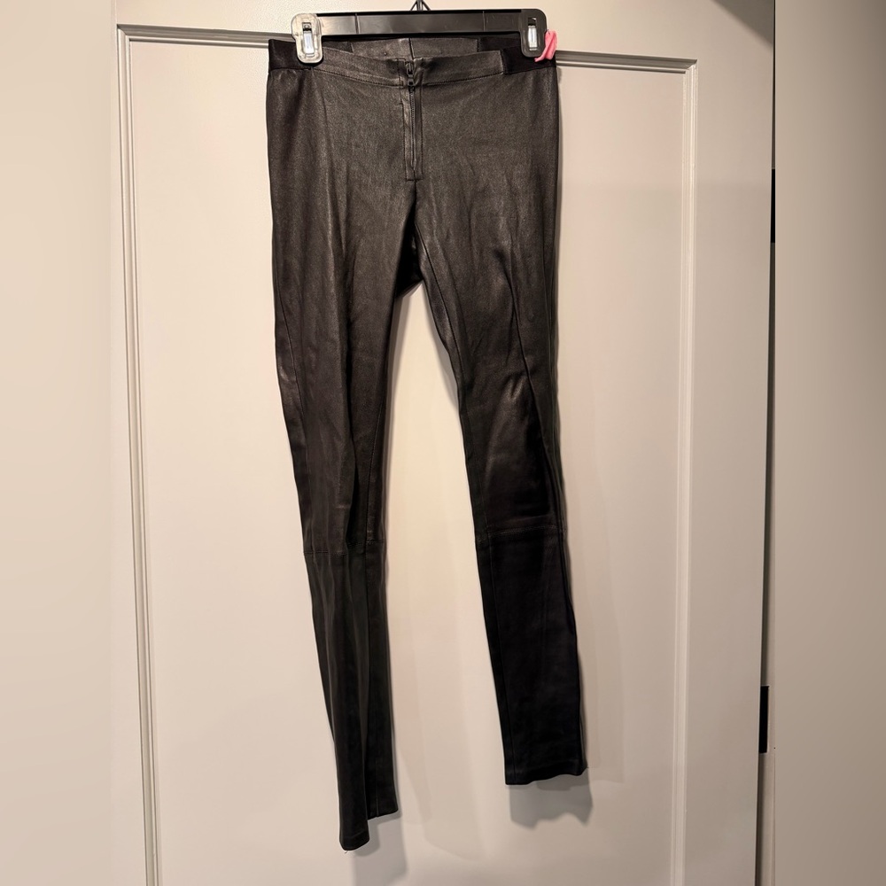Alice+Olivia leather Black Women's Pants
